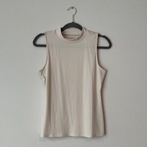 NWOT LOFT ribbed mockneck tank - size M